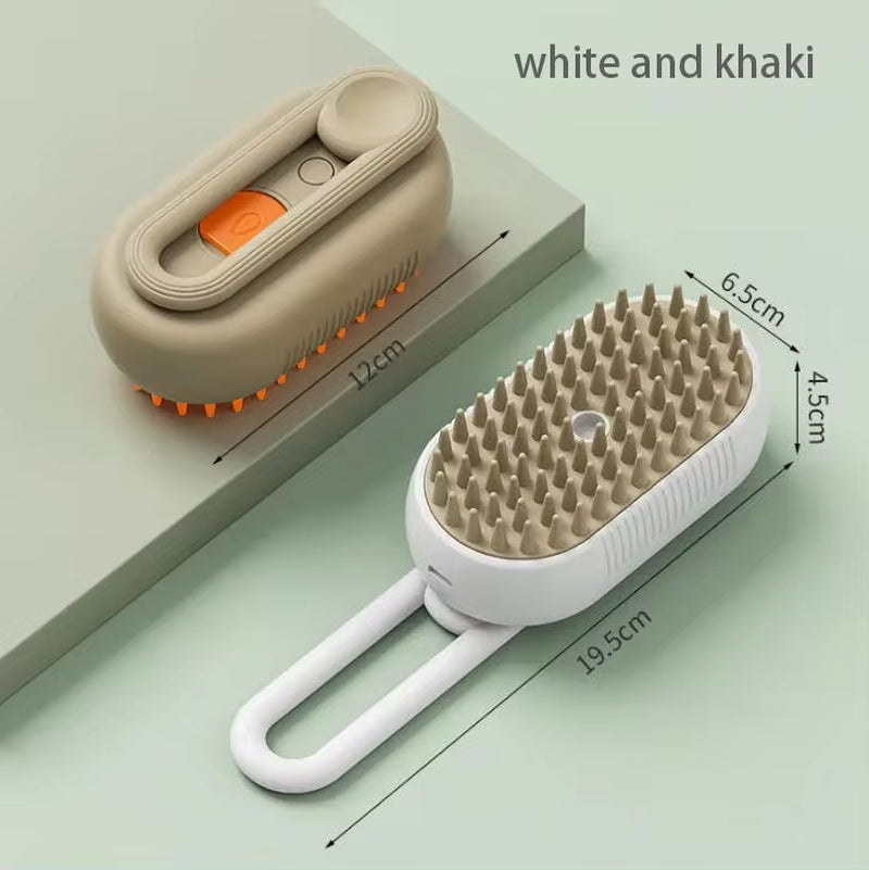 Electric Pet Spray Comb for Cats and Dogs - One-Key Spray Anti-Flying Massage Brush for Effective Hair Removal and Grooming