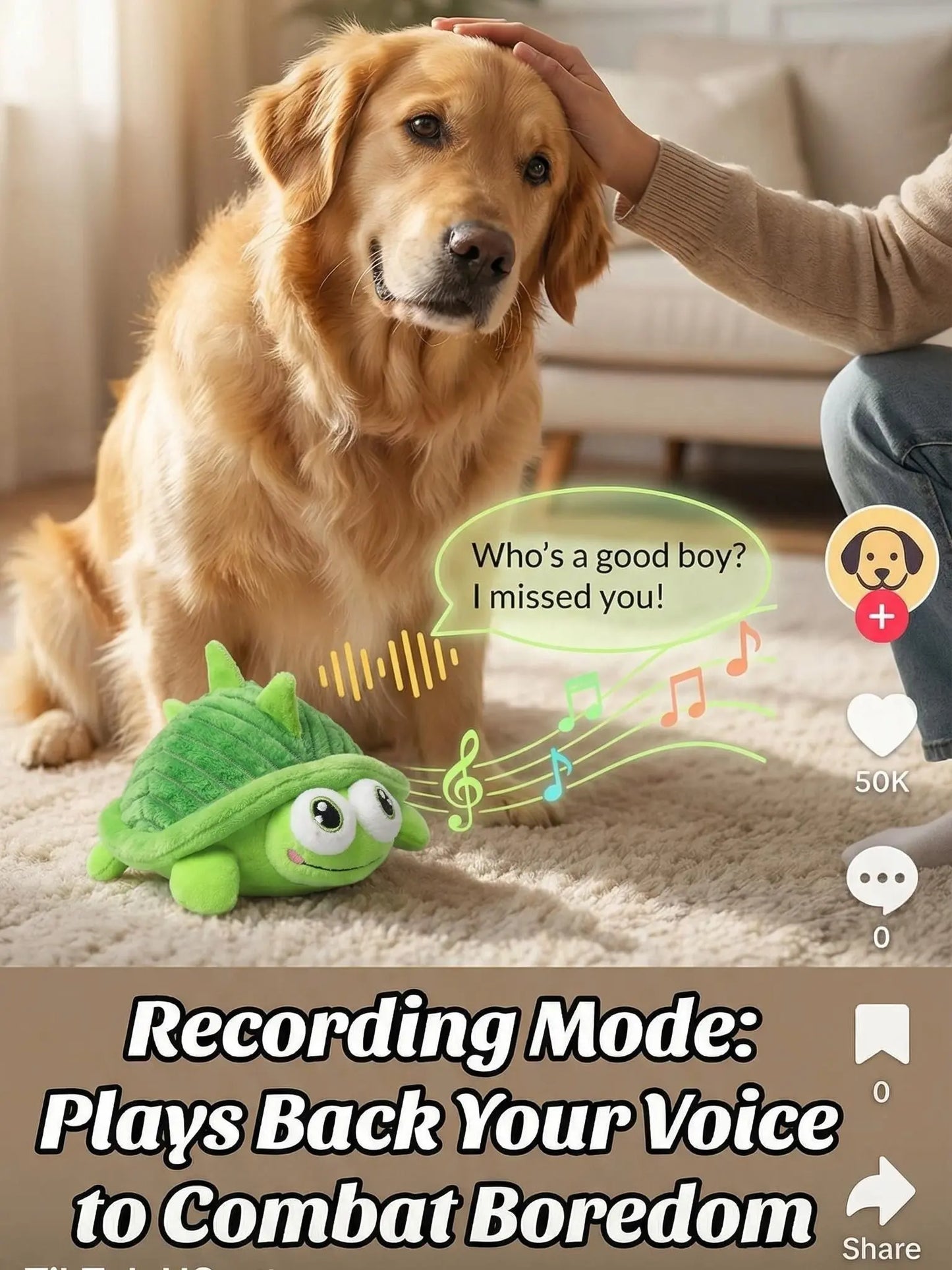 Interactive Motion-Activated Dog Ball - USB Rechargeable Automatic Rolling Toy with Squeaker, Self-Play Solution for Dogs and Cats of All Sizes, Durable Indoor and Outdoor Pet Toy