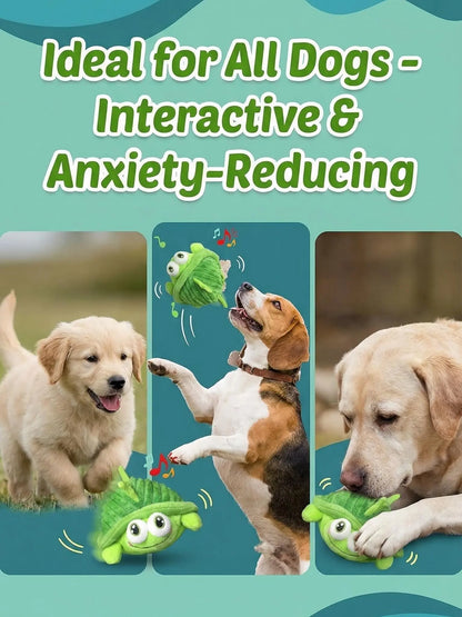 Interactive Motion-Activated Dog Ball - USB Rechargeable Automatic Rolling Toy with Squeaker, Self-Play Solution for Dogs and Cats of All Sizes, Durable Indoor and Outdoor Pet Toy