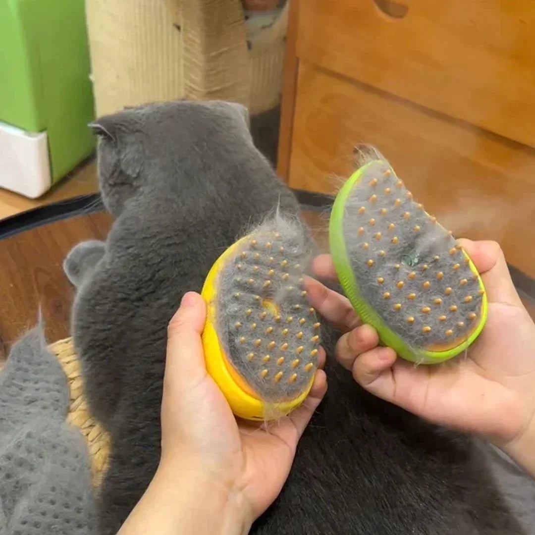 3-in-1 Electric Pet Grooming Tool with Steam Brush and Sprayer for Shedding and Massage