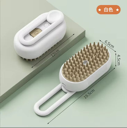 Electric Pet Spray Comb for Cats and Dogs - One-Key Spray Anti-Flying Massage Brush for Effective Hair Removal and Grooming