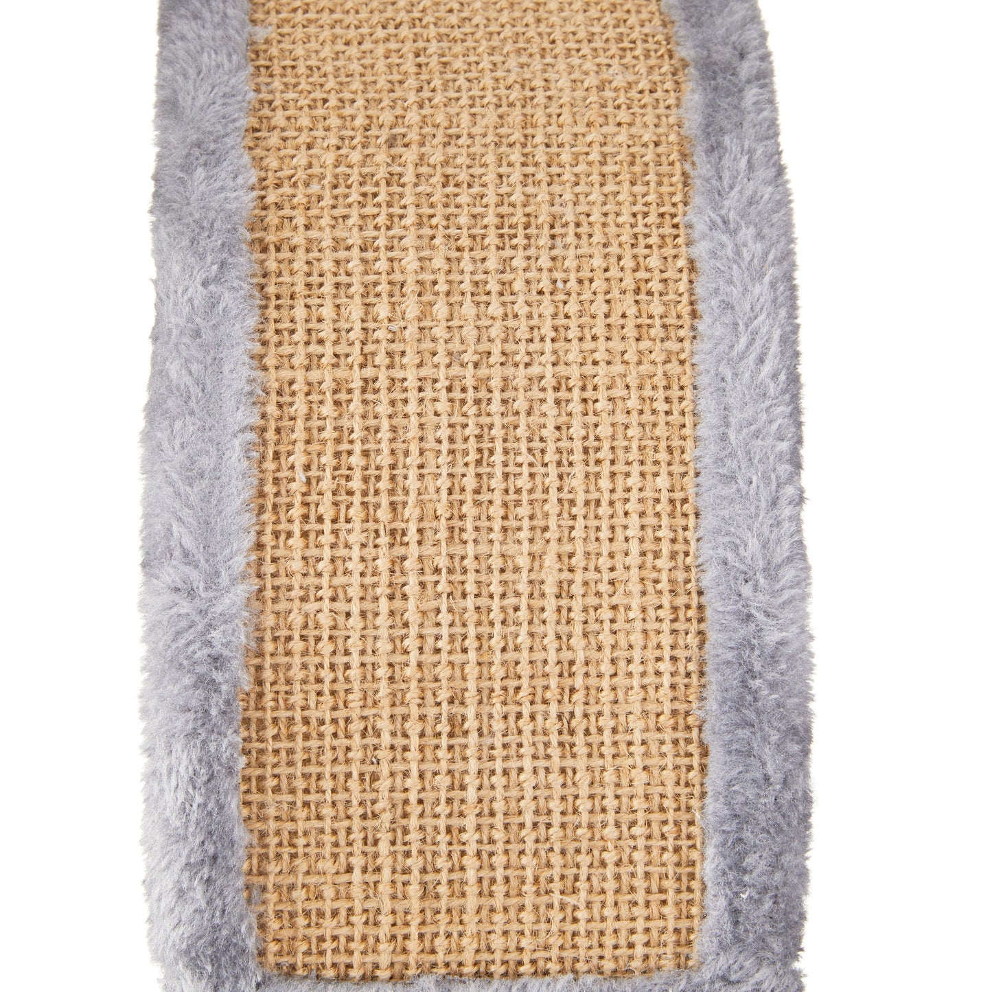 Jute Cat Scratching Post with Integrated Arch Massager, Gray, 17-Inch