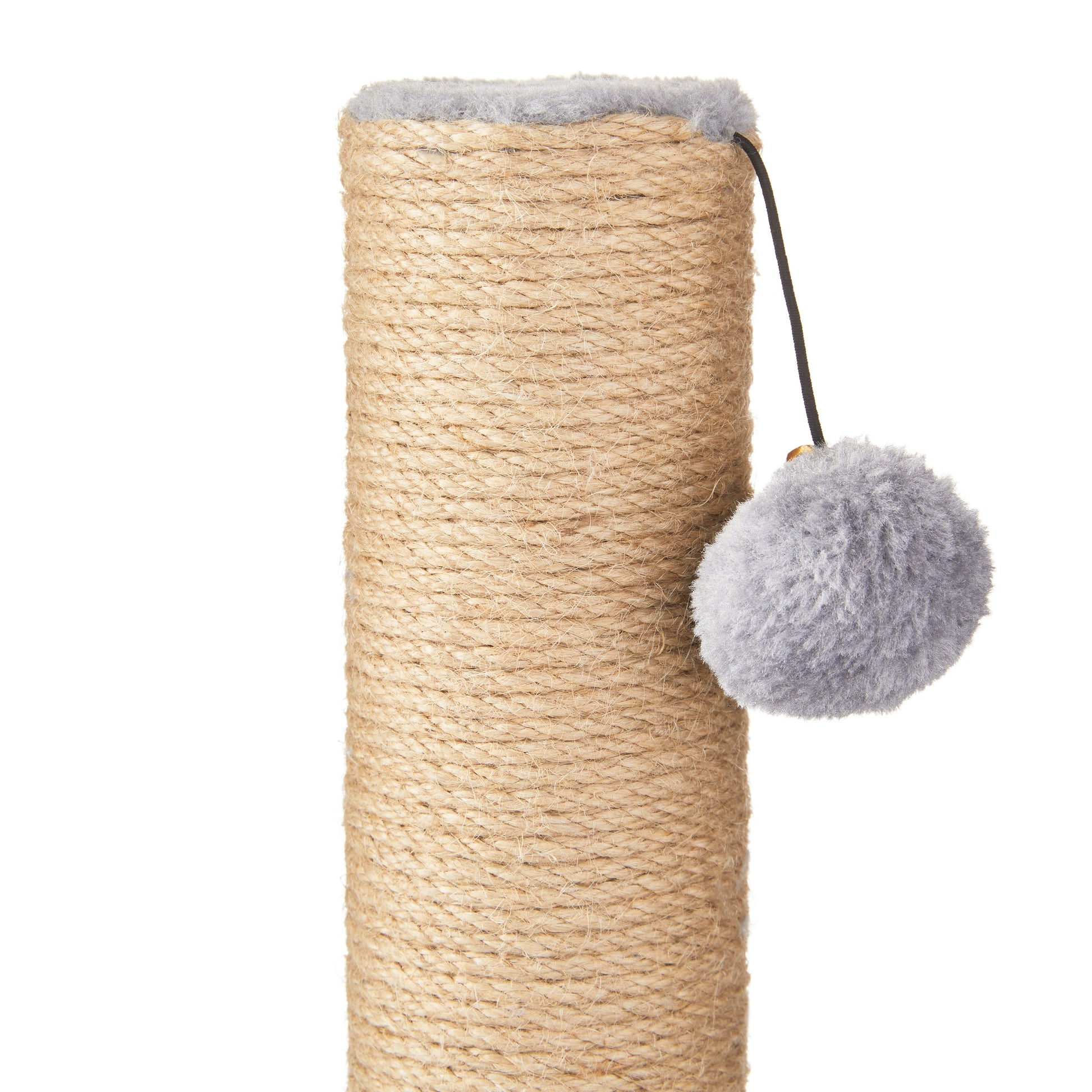 Jute Cat Scratching Post with Integrated Arch Massager, Gray, 17-Inch