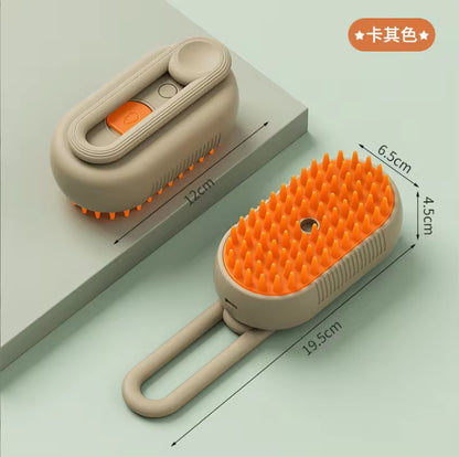 Electric Pet Spray Comb for Cats and Dogs - One-Key Spray Anti-Flying Massage Brush for Effective Hair Removal and Grooming