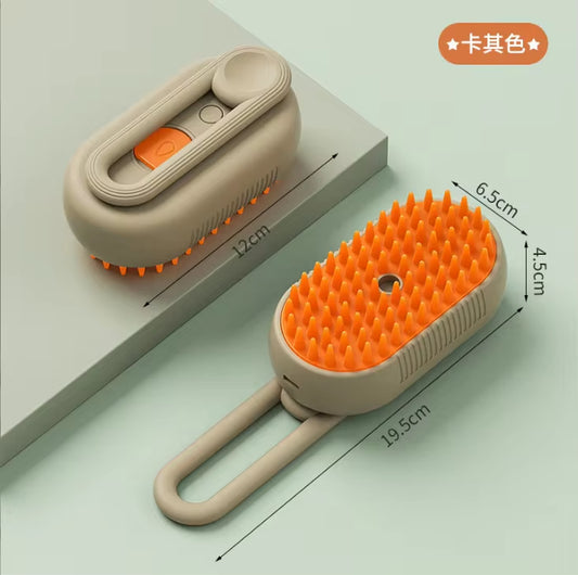 Electric Pet Spray Comb for Cats and Dogs - One-Key Spray Anti-Flying Massage Brush for Effective Hair Removal and Grooming