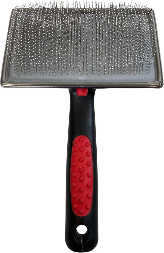 Paw Brothers Professional Grade Soft Pin Flat Slicker Brush for Large Dogs - X-Large, Gentle Coated Tips for Tangle and Mat Removal, Maximum Coverage